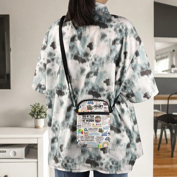 Versatile Teacher Gift: Canvas Zipper Crossbody Bag for Style and Functionality - Picture 4 of 7